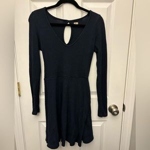 Hollister Navy Long Sleeve Dress